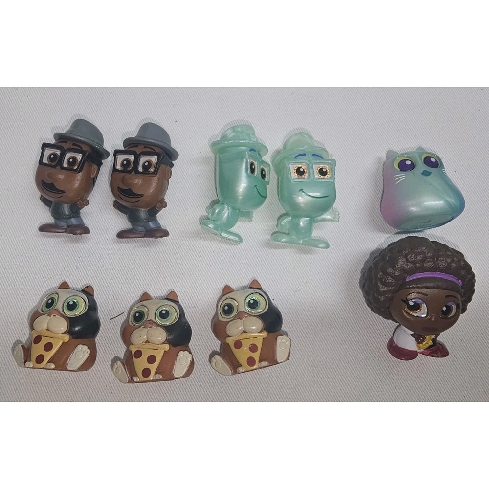Disney Doorables Pixar Soul Figure Lot Joe Soul Form Mr Mittens Pizza 8pc Bundle